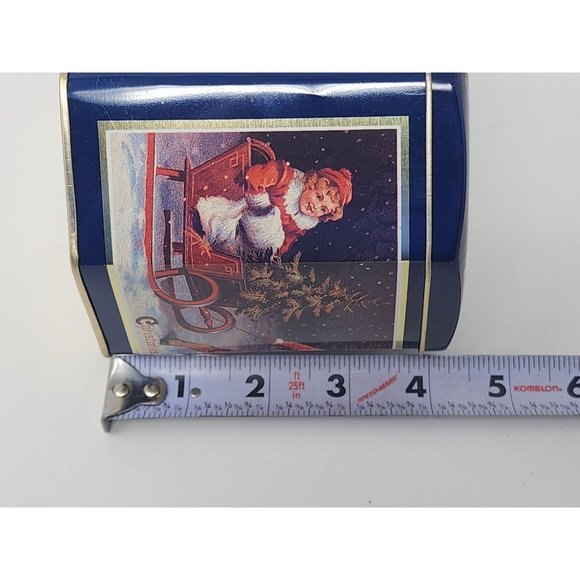 The Tin Box Company Of America Small Octogon‎ Christmas Tin By Wood River - Picture 11 of 11